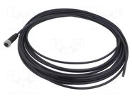Connector: M12; plug; female; PIN: 4; straight; cables; 10m HARTING