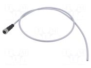 Connector: M12; plug; female; PIN: 4; straight; cables; 1m HARTING