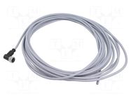 Connector: M12; plug; female; PIN: 5; angled; cables; 10m HARTING