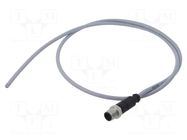 Connector: M12; plug; male; PIN: 4; straight; cables; 1m HARTING