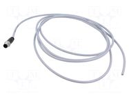 Connector: M12; plug; male; PIN: 4; straight; cables; 3m HARTING
