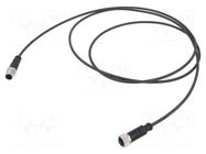 Connector: M12; plug; female; PIN: 5; angled; cables; 0.5m HARTING
