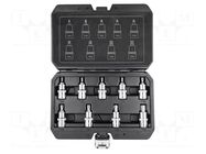 Wrench-set; socket spanner,Torx®; Mounting: 1/2"; 55mm; 9pcs. NEO TOOLS