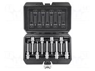 Wrench-set; hex key,socket spanner; Mounting: 1/2"; 100mm; 9pcs. NEO TOOLS