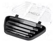 Kit: screw extractor; 5pcs. NEO TOOLS