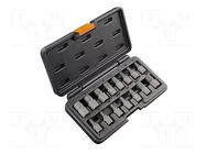 Kit: screw extractor; 1/2",1/4",1/8",3/8",3/16"; 15pcs. NEO TOOLS
