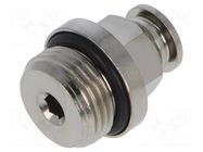 Push-in fitting; straight; -0.99÷20bar; nickel plated brass AIGNEP