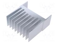 Heatsink: extruded; grilled; aluminium; L: 50mm; W: 114.2mm; raw FISCHER ELEKTRONIK