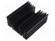 Heatsink: extruded; grilled; black; L: 100mm; W: 87mm; H: 41mm; screw FISCHER ELEKTRONIK