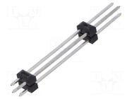 Connector: pin strips; pin header; male; PIN: 4; 3A; 250V; THT; 2x2 FISCHER ELEKTRONIK