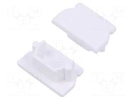 Cap for LED profiles; white; 20pcs; ABS; GEN2 TOPMET