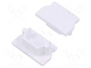 Cap for LED profiles; white; 20pcs; ABS; GEN2; UNI12 TOPMET