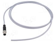 Connector: M12; plug; male; PIN: 4; straight; cables; 2m HARTING