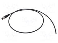 Connector: M12; plug; male; PIN: 4; straight; cables; 1m HARTING