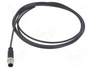 Connector: M12; plug; male; PIN: 3; straight; cables; 3m HARTING