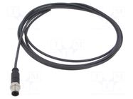 Connector: M12; plug; male; PIN: 3; straight; cables; 3m HARTING