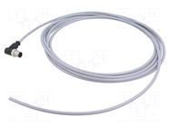 Connector: M12; plug; male; PIN: 4; angled; cables; 5m HARTING