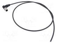 Connector: M12; plug; male; PIN: 4; angled; cables; 1m HARTING