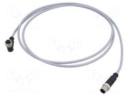 Cable: for sensors/automation; M12; PIN: 4; unshielded; plug; PVC HARTING