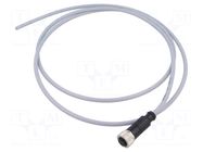 Connector: M12; plug; female; PIN: 3; straight; cables; 1.5m HARTING