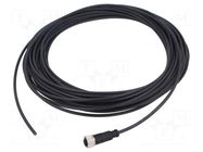 Connector: M12; plug; female; PIN: 4; straight; cables; 20m HARTING