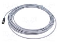 Connector: M12; plug; female; PIN: 3; straight; cables; 10m HARTING
