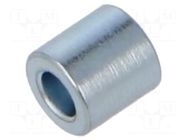 Spacer sleeve; 4mm; cylindrical; steel; zinc; Out.diam: 4mm DREMEC