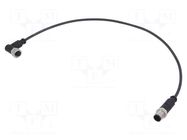 Cable: for sensors/automation; PIN: 4; plug; PUR; 0.5m HARTING