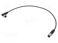 Cable: for sensors/automation; M12; PIN: 4; unshielded; plug; PUR HARTING