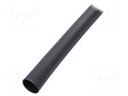 Heat shrink sleeve; dual wall,glued; 4: 1; 24mm; L: 1.2m; black TE Connectivity