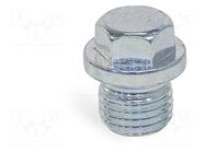 Hexagon head screw plug; without seal; Thread: M8; steel; Pitch: 1 ELESA+GANTER