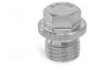 Hexagon head screw plug; without seal; Thread: M8; Pitch: 1 ELESA+GANTER