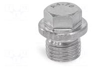 Hexagon head screw plug; without seal; Thread: M12; Pitch: 1.5 ELESA+GANTER