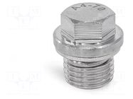 Hexagon head screw plug; with seal; Thread: M8; Gasket: aluminium ELESA+GANTER