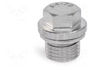 Hexagon head screw plug; with seal; Thread: M8; Pitch: 1 ELESA+GANTER