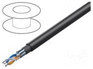 Wire; 2x2x24AWG; RS485; stranded; Cu; LSZH; black; 152m; CPR: Eca BELDEN