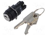 Switch: rotary with key; 16mm; Stabl.pos: 2; NC + NO; 51; Pos: 2 EAO