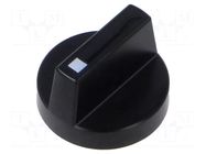 Knob; black; plastic; Ø18mm EAO