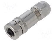 Connector: M12; plug; PIN: 8; female; 30V; straight; screw terminal PHOENIX CONTACT
