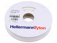Heat shrink markers; 72m; white; thin walled; Temp: -55÷135°C HELLERMANNTYTON