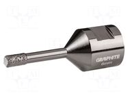 Diamond hole saw; 6mm; glaze,ceramic tile; Thread: M14 GRAPHITE