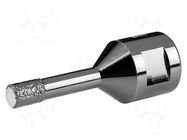 Diamond hole saw; 8mm; glaze,ceramic tile; Thread: M14 GRAPHITE