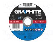 Cutting wheel; Ø: 125mm; Øhole: 22.2mm; Disc thick: 1mm GRAPHITE