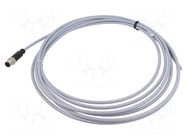 Connector: M12; plug; male; PIN: 5; straight; cables; 5m HARTING