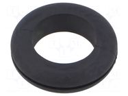 Grommet; Ømount.hole: 25.2mm; Øhole: 18.5mm; black; -40÷135°C ESSENTRA