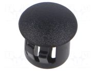 Stopper; H: 10mm; push-in,snap-fastener; Flange dia: 12mm; black ESSENTRA
