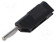 Connector: 4mm banana; plug; 30A; 30VAC; 60VDC; black; 2.5mm2; screw HIRSCHMANN T&M