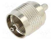 Connector: UHF (SO-239); plug; male; straight; soldering,crimped HONGKONG XINYA ELECTRONICS CO.,LTD
