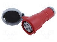 Connector: AC supply 3-phase; plug; female; PIN: 4; 32A; 440V; IP&S AMPHENOL