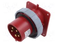 Connector: AC supply 3-phase; socket; male; 32A; 415VAC; 415V; IP&S AMPHENOL
